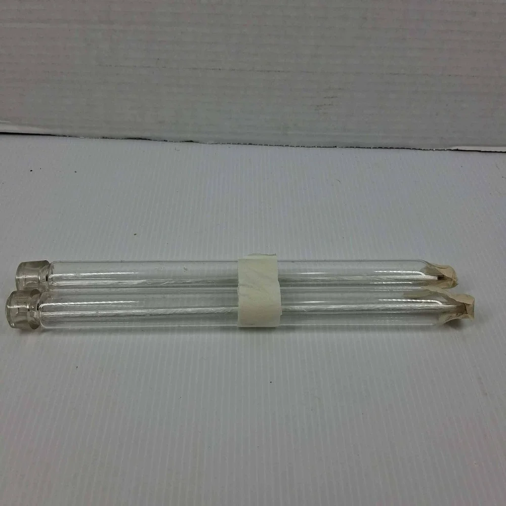 Vintage Glass Oil Fill Candles with Wicks Set of 2 Clear Everlasting Taper 11.5